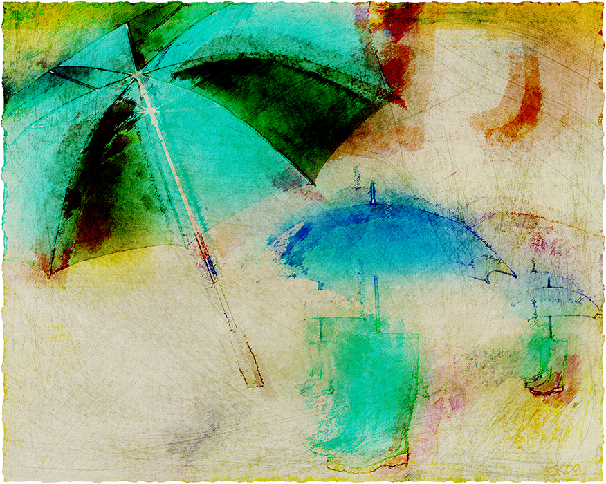 limited series print: Boots and Umbrellas